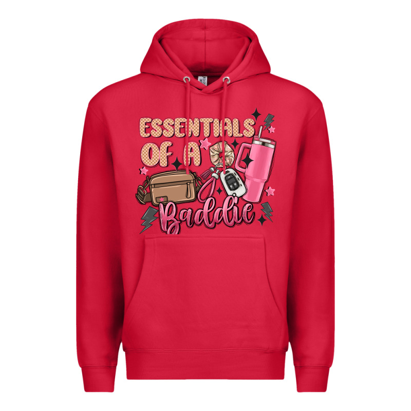 Essentials Of A Baddie Premium Hoodie by MaliasSmallBusiness | Teevron