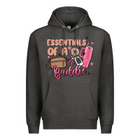Charcoal Heather essentials of a baddie Premium Hoodie - MaliasSmallBusiness