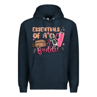 Navy essentials of a baddie Premium Hoodie - MaliasSmallBusiness