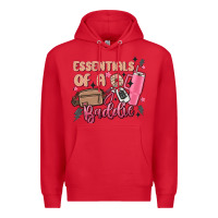 Red essentials of a baddie Premium Hoodie - MaliasSmallBusiness