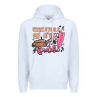 White essentials of a baddie Premium Hoodie - MaliasSmallBusiness
