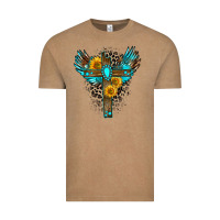 Vintage Coffee gemstone cross Vintage Tee - Zillion Design Studio