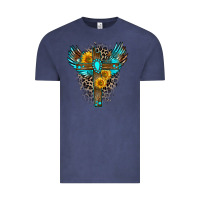 Vintage Denim gemstone cross Vintage Tee - Zillion Design Studio