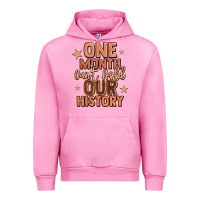 Fuchsia Pink one month can't hold our history Urban Hoodie - LillyAllenDesigns