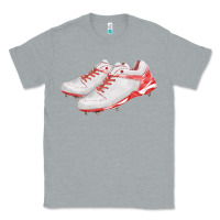Heather Grey red cleats fa element Classic Tee - FaDigitalArtStudio