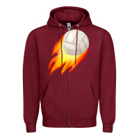 Burgundy volleyball Zipper Hoodie - JahusDesignShop