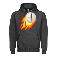 Charcoal Heather volleyball Zipper Hoodie - JahusDesignShop