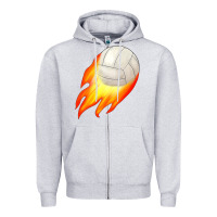 Heather Grey volleyball Zipper Hoodie - JahusDesignShop