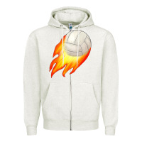 Oatmeal Heather volleyball Zipper Hoodie - JahusDesignShop