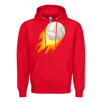 Red volleyball Zipper Hoodie - JahusDesignShop
