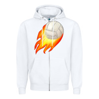 White volleyball Zipper Hoodie - JahusDesignShop