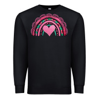 Black valentines day pink gemstones rainbow Premium Sweatshirt - Jasminsmagicworld