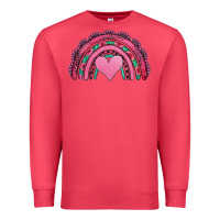 Cardinal valentines day pink gemstones rainbow Premium Sweatshirt - Jasminsmagicworld