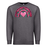 Charcoal Heather valentines day pink gemstones rainbow Premium Sweatshirt - Jasminsmagicworld