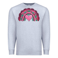 Heather Grey valentines day pink gemstones rainbow Premium Sweatshirt - Jasminsmagicworld