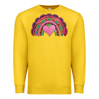 Valentines Day Pink Gemstones Rainbow Premium Sweatshirt | Teevron