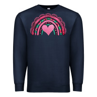 Navy valentines day pink gemstones rainbow Premium Sweatshirt - Jasminsmagicworld