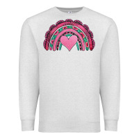 Oatmeal Heather valentines day pink gemstones rainbow Premium Sweatshirt - Jasminsmagicworld