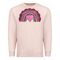 Pale Pink valentines day pink gemstones rainbow Premium Sweatshirt - Jasminsmagicworld
