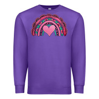Purple valentines day pink gemstones rainbow Premium Sweatshirt - Jasminsmagicworld