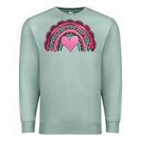 Seafoam valentines day pink gemstones rainbow Premium Sweatshirt - Jasminsmagicworld