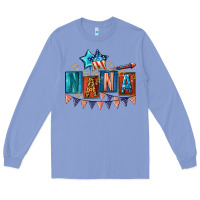 Colony Blue American Nana 4th of july Long Sleeve Tee - CowGirlArtShop