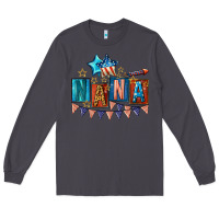 Smoke American Nana 4th of july Long Sleeve Tee - CowGirlArtShop