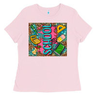 Bubblegum Pink teacher  School Ladies Tee - AdoDesignShop