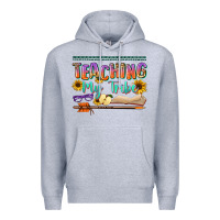 Heather Grey teaching my tribe Premium Hoodie - NancyCooperArtShop