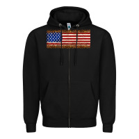 Black usa flag leopard Zipper Hoodie - JahusDesignShop