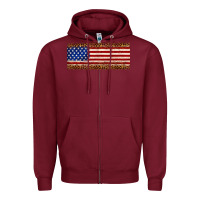 Burgundy usa flag leopard Zipper Hoodie - JahusDesignShop