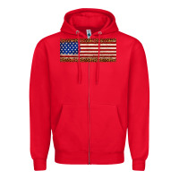 Red usa flag leopard Zipper Hoodie - JahusDesignShop