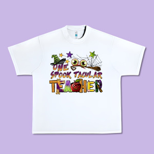 One Spook Tacular Teacher Urban Heavy Tee Designed By Barkaloodesign