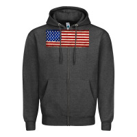 Charcoal Heather usa flag Zipper Hoodie - JahusDesignShop