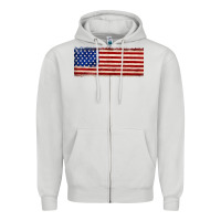 Dove Grey usa flag Zipper Hoodie - JahusDesignShop