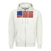 Oatmeal Heather usa flag Zipper Hoodie - JahusDesignShop