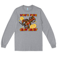 Heather Grey crawfish who's your craw daddy Long Sleeve Tee - FaDigitalArtStudio