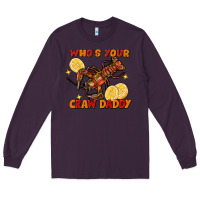 Plum crawfish who's your craw daddy Long Sleeve Tee - FaDigitalArtStudio