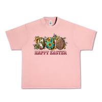 Salmon happy easter eggs with sunflower leopard and cactus Urban Heavy Tee - RanaPortraitStore