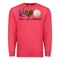 Cardinal peace love volleyball Premium Sweatshirt - BarkalooDesign