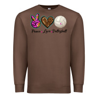 Chestnut peace love volleyball Premium Sweatshirt - BarkalooDesign
