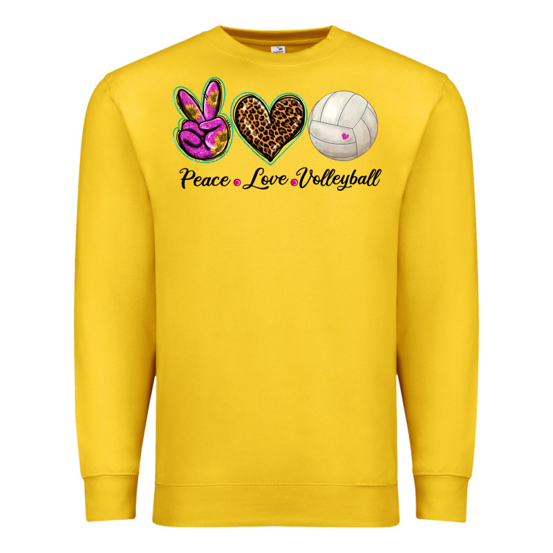 Peace Love Volleyball Premium Sweatshirt by BarkalooDesign | Teevron