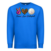 True Royal peace love volleyball Premium Sweatshirt - BarkalooDesign
