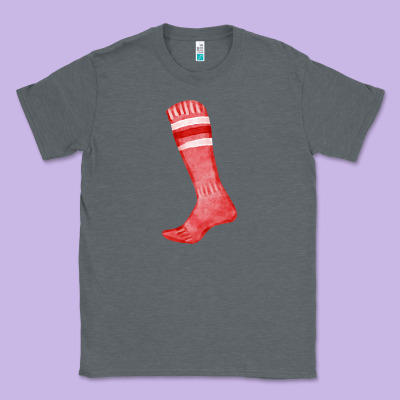 Red Sock Fa Element Classic Tee Designed By Fadigitalartstudio