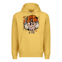 Antique Gold basketball game day Premium Hoodie - MaliasSmallBusiness