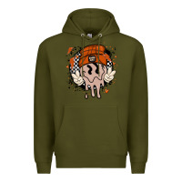 Army Green basketball game day Premium Hoodie - MaliasSmallBusiness