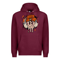 Burgundy basketball game day Premium Hoodie - MaliasSmallBusiness