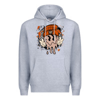 Heather Grey basketball game day Premium Hoodie - MaliasSmallBusiness