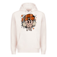 Pale Pink basketball game day Premium Hoodie - MaliasSmallBusiness