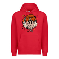 Red basketball game day Premium Hoodie - MaliasSmallBusiness